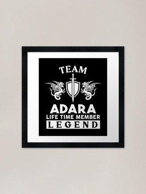 Adara Name T Shirt - Adara Legend L Framed Wall Art Poster Canvas Print Picture