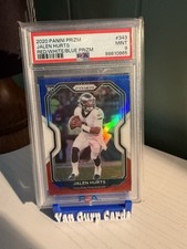 2020 Panini Prizm Rookie Jalen Hurts #343 Red White Blue Prizm (RC) PSA 9