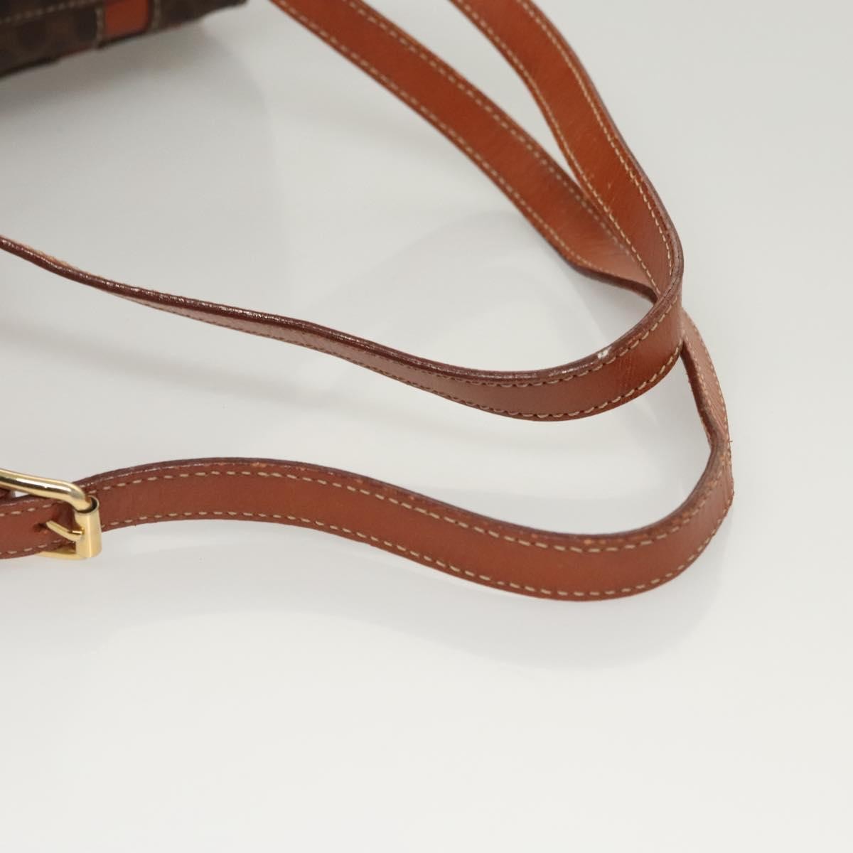 Celine Vintage Drawstring Flap Backpack Macadam C… - image 8