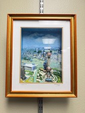 Shanghai Skyline 3D Relief Artwork  Oriental Pearl Tower  Signed David Amos 2002