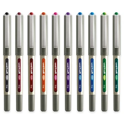UNIBALL 10 x Uni Ball Eye Rollerball Pens - UB-157 - Full Range of Colours Available