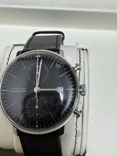 Junghans Max Bill Chronograph Black 027/4601.00 Men's Watch Black Boxed 3