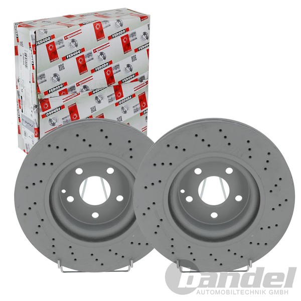2X Ferodo 330Mm Bremsscheiben BelÜFtet Vorne Passend FüR Mercedes E-KLASSE SL |-image