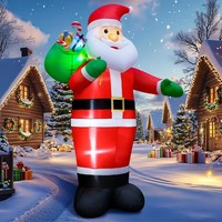 Aufblasbare Weihnachtsdeko Riesiger Weihnachtsmann 427Cm Mit Leds FüR Garten