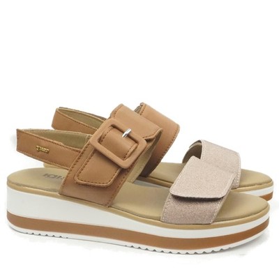 IGI&CO DOUBLE STRAPS SANDAL WITH ELEGANT HOE BUCKLE