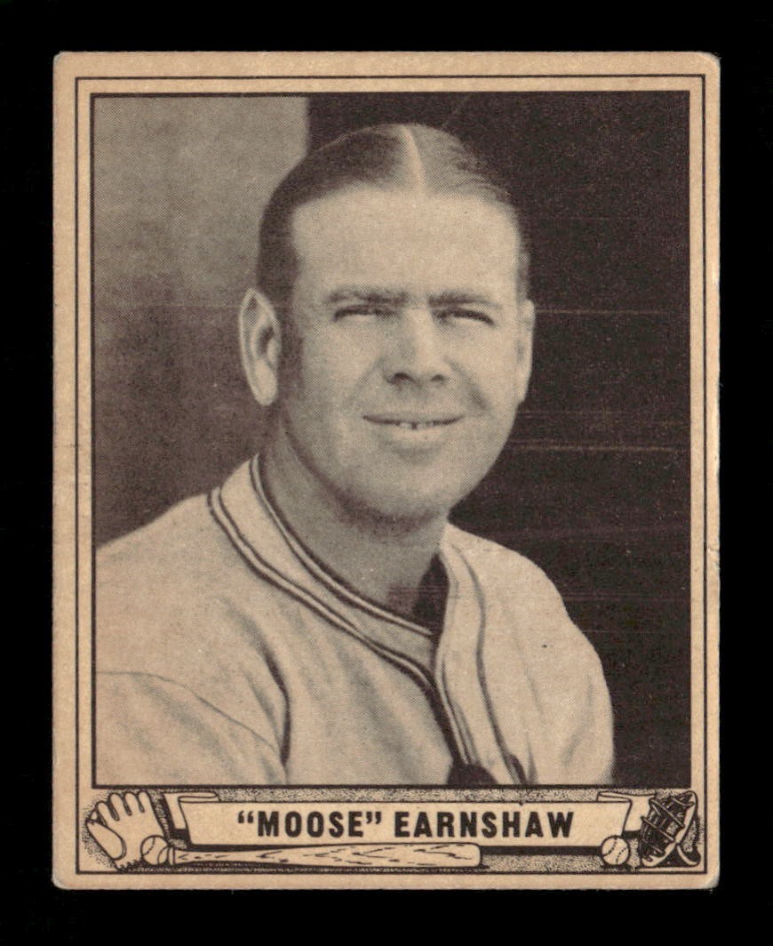 Moose Earnshaw #233 Baseball Cards 1940 Play Ball trading card — raw and PSA graded price guide