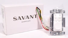 Savant Metropolitan In-Wall Wireless Keypad with Dimmer Snow White WIK-SWS104-01