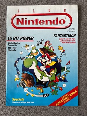 Club Nintendo Magazin, Heft Ausgabe 4, August 1992 mit Poster und Gutscheinen