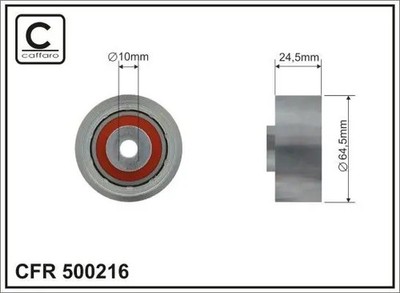 Umlenk-/Führungsrolle, Zahnriemen Metall 500216 CAFFARO für AUDI 100 C3 Avant