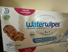 WaterWipes Baby Wipes 1080 Count Unscented Hypoallergenic Sensitive Skin