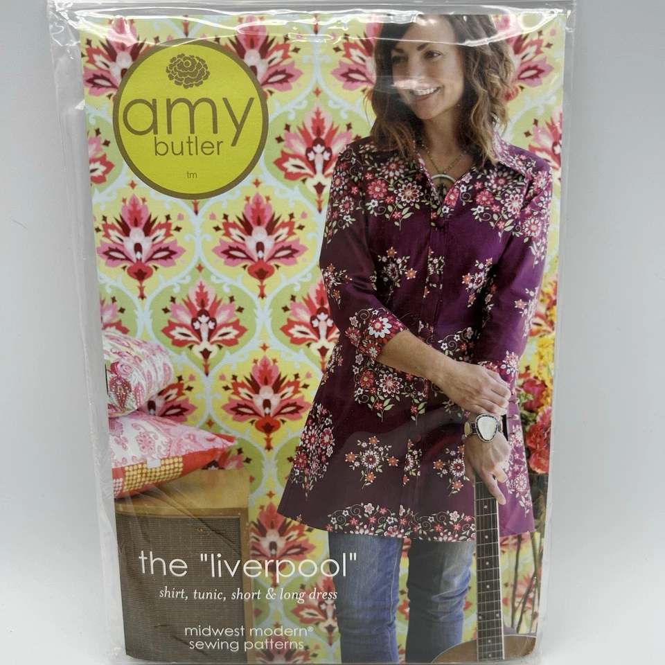 Patrones de túnica Amy Butler, Anna, Liverpool, Lotus y Cami, Lote de 3, UC FF Foto 2 de 4