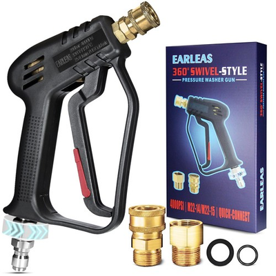 #ad Short Pressure Washer Gun with Swivel Anti Tangle Design Max 4000 PSI Heav... $39.36