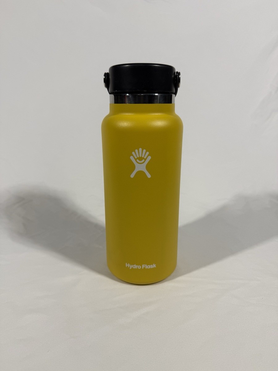 Hydro Flask 32 oz. Wide Mouth Bottle with Flex Cap Starfish Yellow