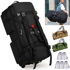 32" Large Wheel Suitcase Travel Luggage Trolley Holdall Duffel Gym Sports Bag UK