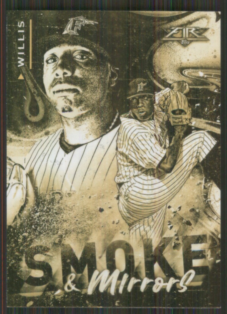 2021 Topps Fire Smoke and Mirrors Gold Minted #SM-6 Dontrelle Willis TW1687