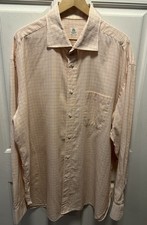 Luigi Borrelli Napoli Shirt Men s Check Dress Shirt Italy Luxury Cotton Size XXL