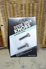 New! - 2 Pack of Chrome Plated Car Door Lock Knobs