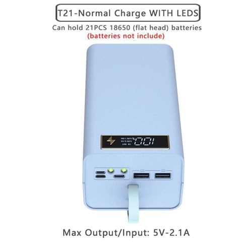 Solderless Portable Power Bank Case Removable per 16/21*18650 Li-ion Battery Box - Picture 26 of 37