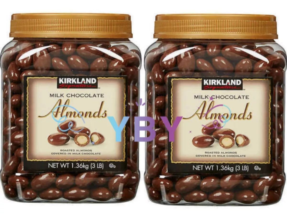 2 Packs Kirkland Signature Milk Chocolate Covered Almonds 3 LB
