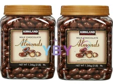 2 Packs Kirkland Signature Milk Chocolate Covered Almonds 3 LB Each Pack