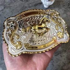 JEANS ROCK BULL RIDE RODEO LONG HUGE BIG COWBOY TEXAS WESTERN SHINE BELT BUCKLE  