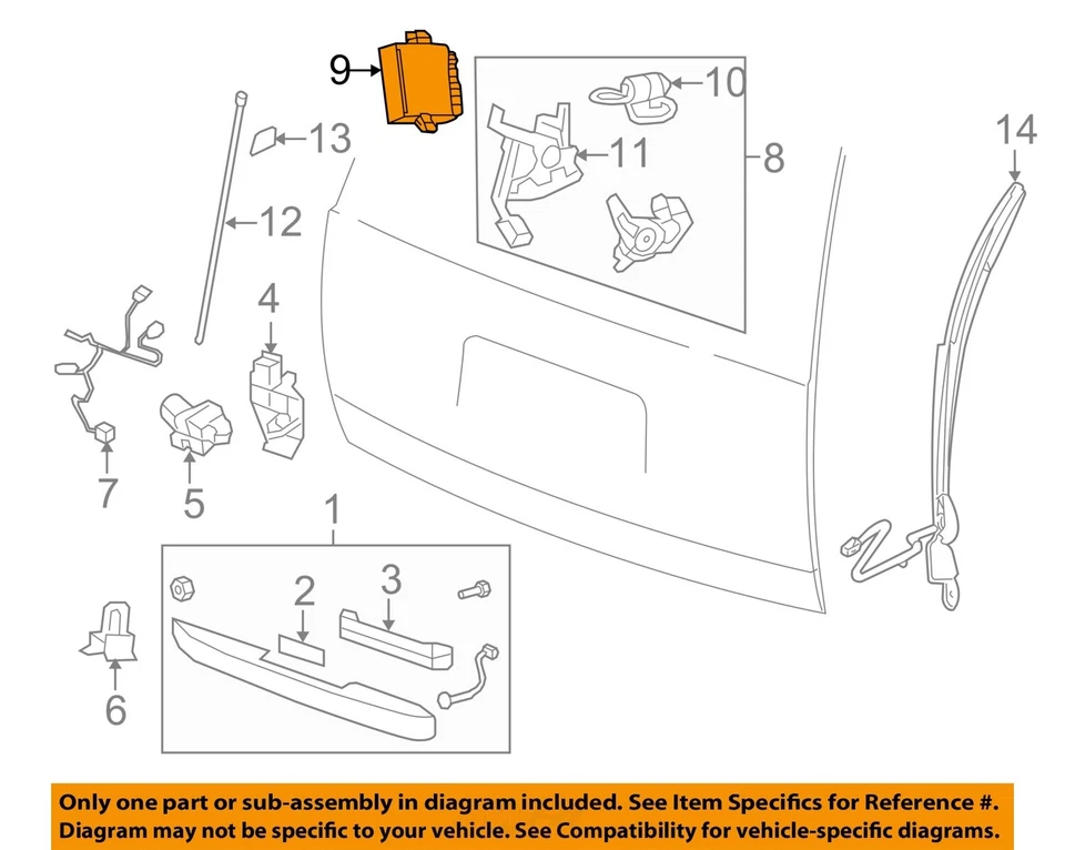 Used Liftgate Control Module fits: 2010 Cadillac Escalade Door LH rear quarter p - Image 3 of 4