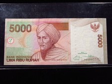 Indonesia 5000 Rupiah 2014 h9619 Bank Paper Money