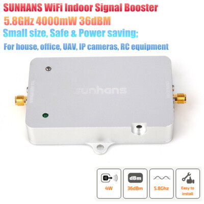 Sunhans 4000mW 36dBm 5.8GHz WiFi Indoor Signal Booster High Power WiFi Amplifier