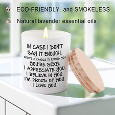 Lavender Scented Candle Gift for Her, Funny Anniversary Girlfriend, Wife
