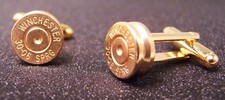 Pair of 30-06 Springfield Bullet Cufflinks w/ Winchester Headstamp  &  Stoppers