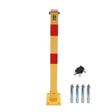 KATSU Car Parking Space Lock Bollard Yellow & Red Upper Lock 70CM