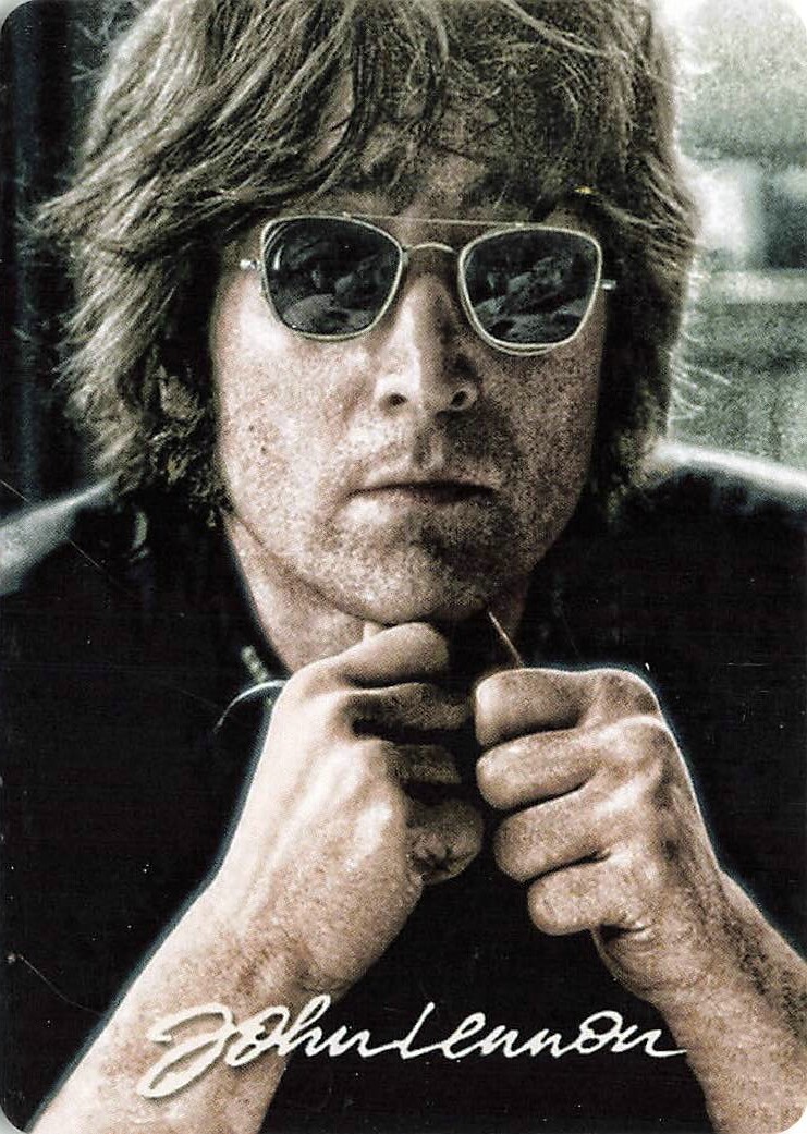 John Lennon Sunglasses Portrait Single Swap Playing Card OOP