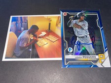 Liover Peguero Pittsburgh Pirates Auto Signed 2021 Bowman 1st Edition Blue Foil
