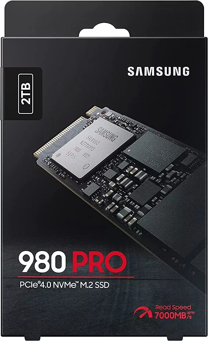 SAMSUNG 980 PRO SSD 2TB (MZ-V8P2T0B) PCIe NVMe Gen 4 Gaming M.2