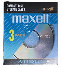  SEALED Maxell 3 Pack CD DVD CD-R Jewel Storage Compact Disc Cases New