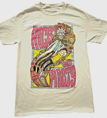 Rick & Morty Psychedelic hot pink T-Shirt SzS Variant Adult Swim Ripple Junction