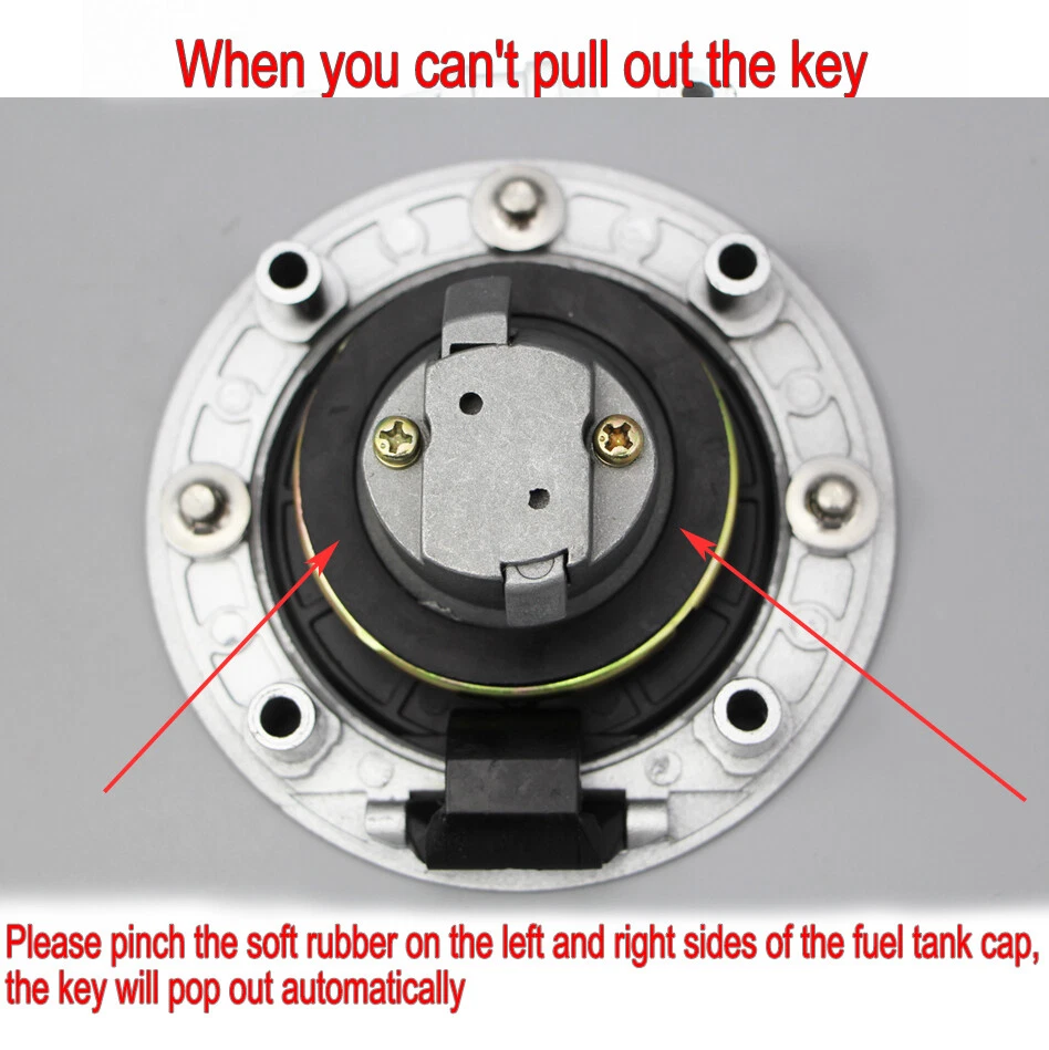 Juego de llaves de bloqueo de tapa del tanque de combustible aptas para XVS1100 XVZ1300 XV1600 XV1700 Road Star Foto 2 de 4