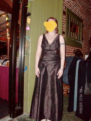 dark chocolate formal dress Pre Owned Size 10 Waters & Waters 2 Piece Brown chocolate brown prom dress