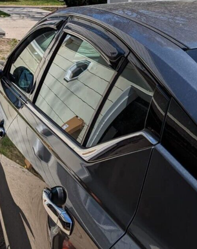 AVS Smoke Rain Guards Vent Visors 3M Tape-On for 2019-2024 Nissan Altima Sedan - Picture 3 of 4