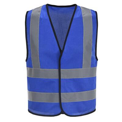  12 colour High visibility viz vest hi vis viz reflective work X-Large Blue