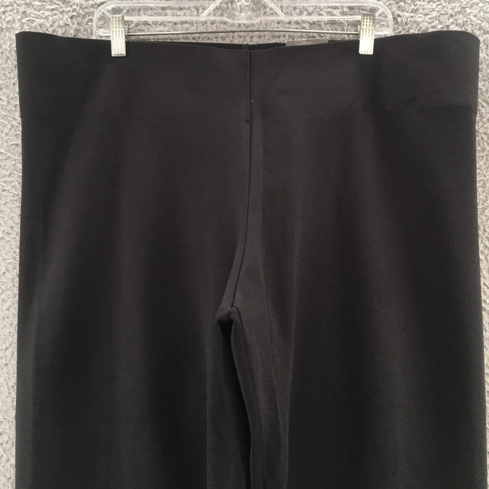 Worthington Pull On Straight Leg Ankle Pants Womens 2X (actual 45x27) Black NEW - Image 2 of 4