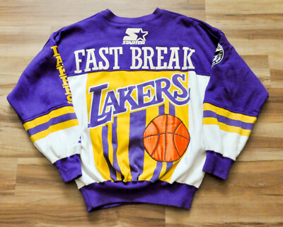 Los Angeles Lakers Starter Sweater Fast Break Forum Vintage 90's