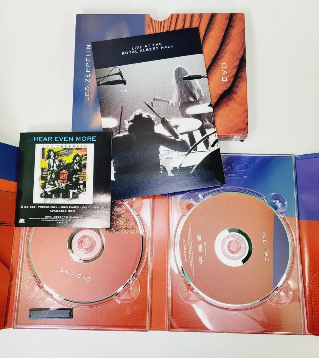 Led Zeppelin 2 disc DVD set with inserts and slip cover