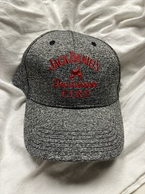 New Jack Daniel's Tennessee Fire Gray Baseball Hat Cap Adjustable One Size NWOT