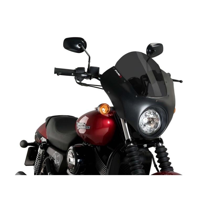 PUIG CUPOLINO SEMICARENATO DARK NIGHT PER HARLEY D. STREET 750 XG750 15-20 FUME
