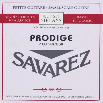 Savarez 500AXS Prodige 38 - Saiten für Kindergitarre (Mensur: 38-55 cm)