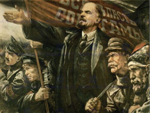 PROPAGANDA LENIN OKTOBER SOVIET UDSSR KOMMUNISMUS REVOLUTION POSTERDRUCK BB2468B - Bild 1 von 2