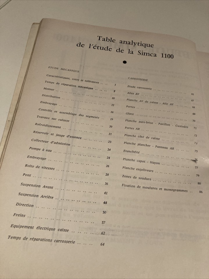 Simca 1100 Technical Review The Automotive Repairer RTA 1968 eBay