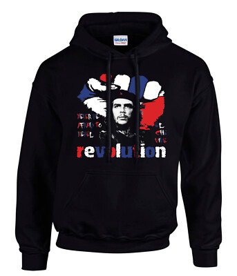 Che Guevara Cuba Kuba REVOLUTION Hooded Kapuzenpullover Schwarz -3097-SW