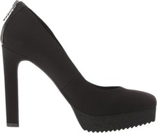 DKNY Women's Zayne Slip-on Square-Toe Platform Pumps, Black Size 6M